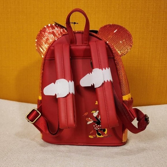 Loungefly Disney Minnie Mouse Sequin Fall Ombre Mini Backpack NEW main image 11